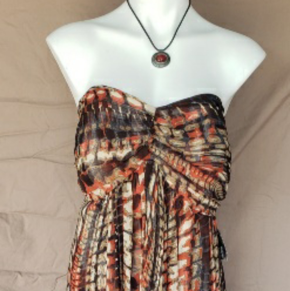 Ashley Stewart Long plus size women's dress strapless